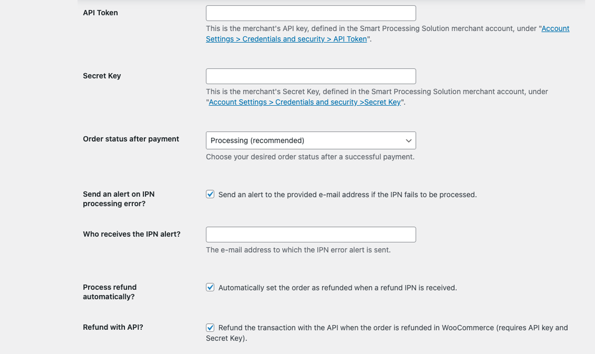 WooCommerce Credentials